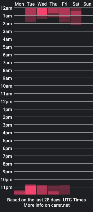 cam show schedule of honeybeedog