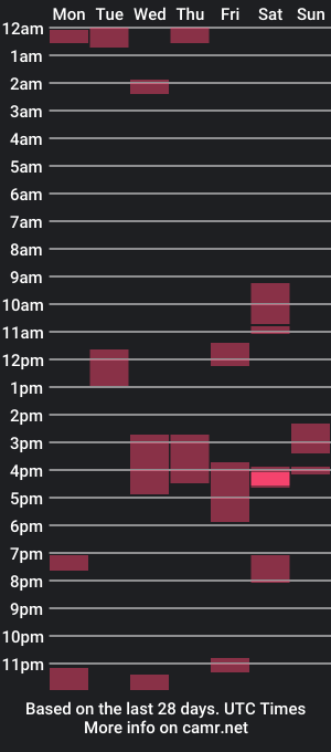 cam show schedule of hornynann