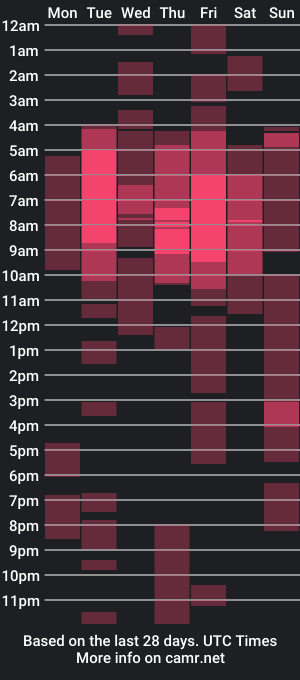 cam show schedule of hotdick737