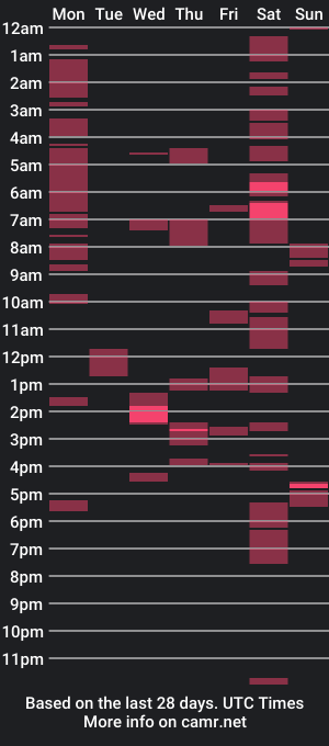 cam show schedule of hothunkybear23