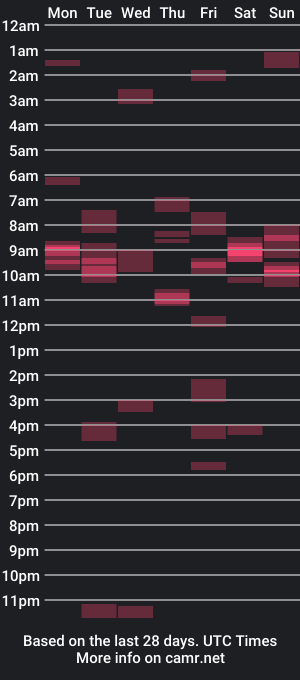 cam show schedule of hotmike291112