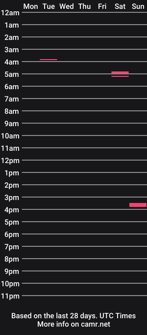 cam show schedule of huge_1996