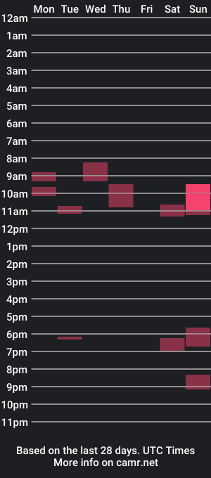 cam show schedule of igorhms