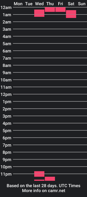 cam show schedule of ihavetinydic