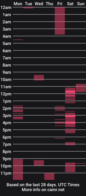 cam show schedule of intelligencer