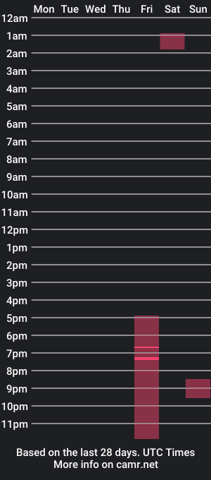 cam show schedule of jamicam