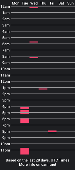 cam show schedule of jea1000