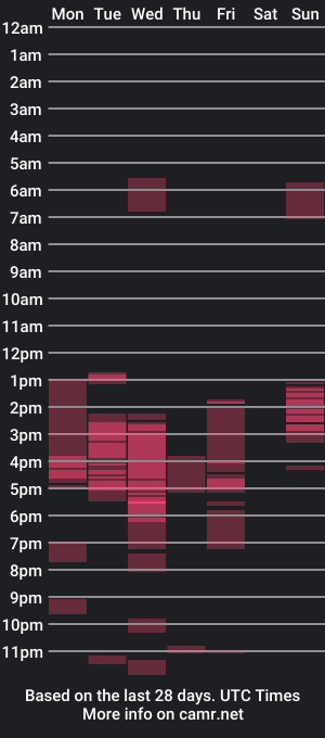 cam show schedule of jj350ss