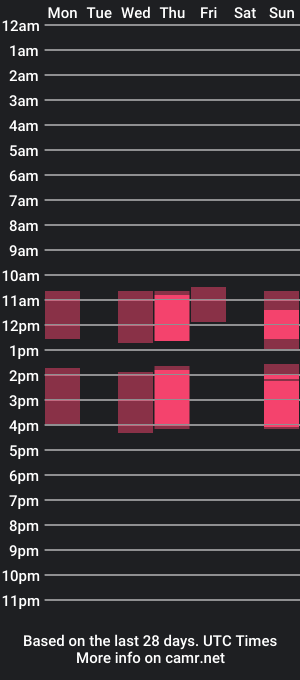 cam show schedule of kimseliinn