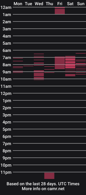 cam show schedule of lap_machine