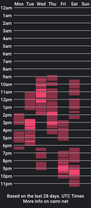 cam show schedule of magicpink