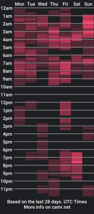 cam show schedule of manualrein19