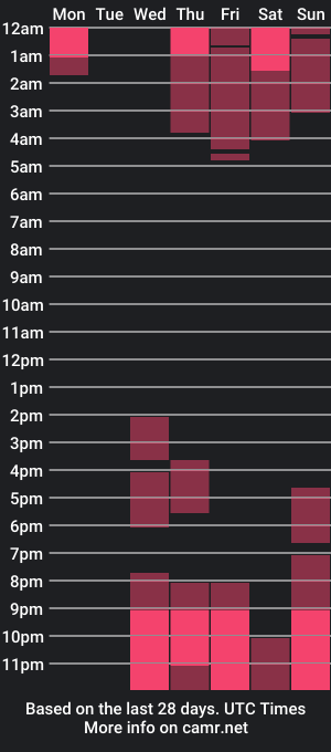 cam show schedule of mapu_01