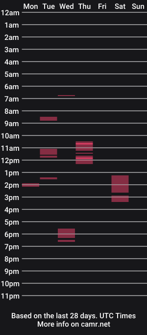 cam show schedule of maxexec