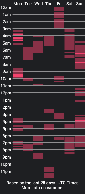 cam show schedule of medinahswee