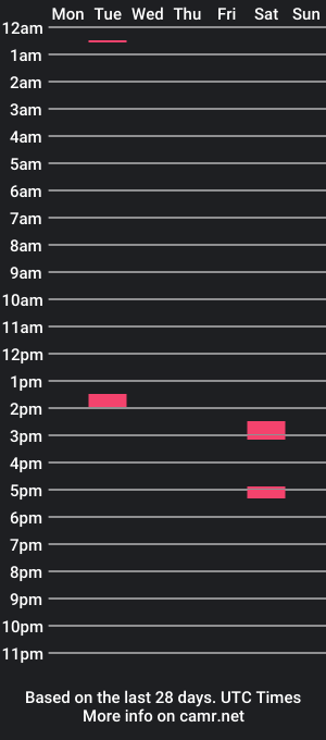 cam show schedule of misterbiguncut