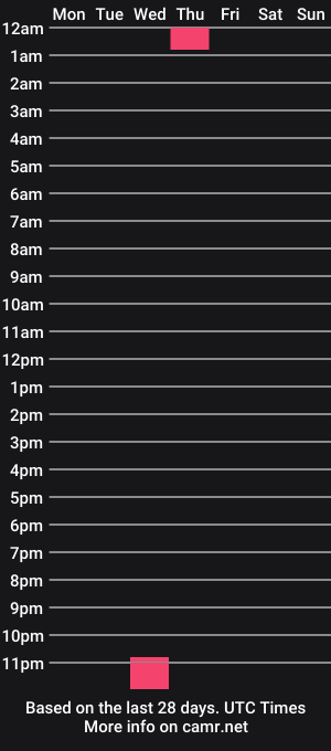 cam show schedule of misterwb