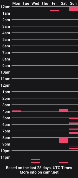 cam show schedule of moteljack