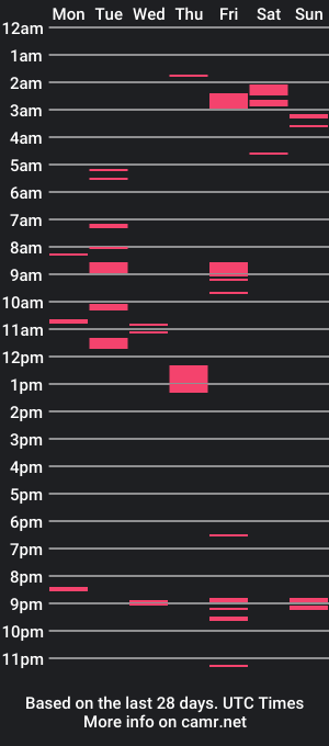 cam show schedule of mr_dick_u_down