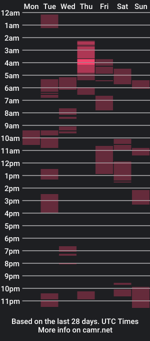 cam show schedule of mrbigdiq