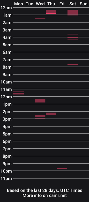 cam show schedule of mrnyny