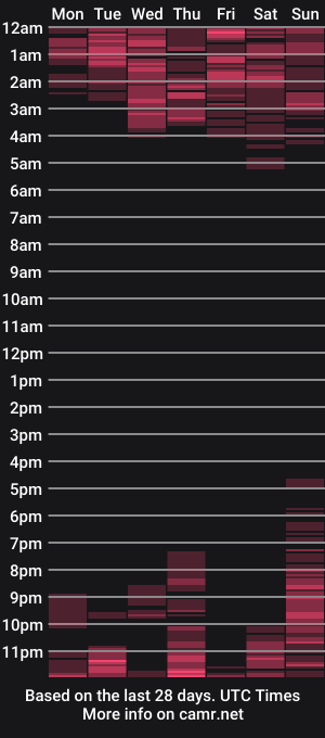cam show schedule of my_brunetteee