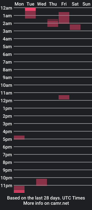 cam show schedule of n22day22