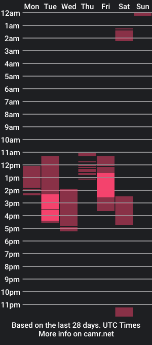 cam show schedule of naked_influencer