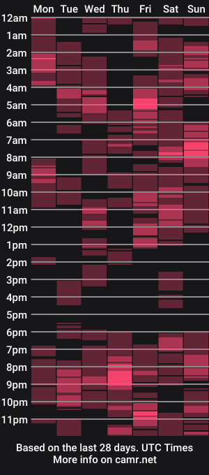 cam show schedule of nel87002