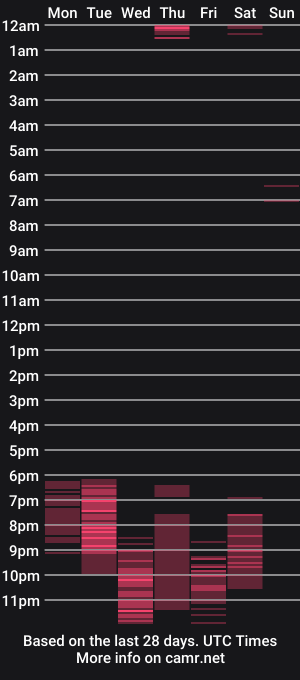 cam show schedule of nerdykim
