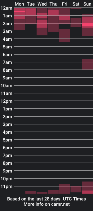 cam show schedule of nicedude1818