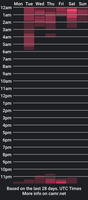 cam show schedule of nickytouse