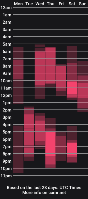 cam show schedule of nicollbashel