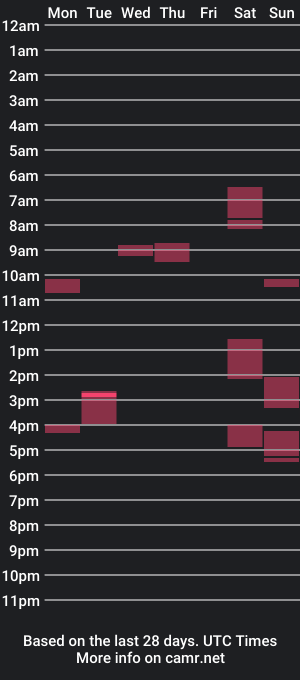 cam show schedule of nikivoom