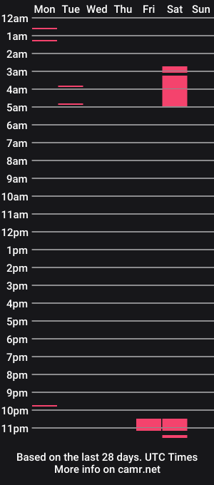 cam show schedule of nikkijadetaylor
