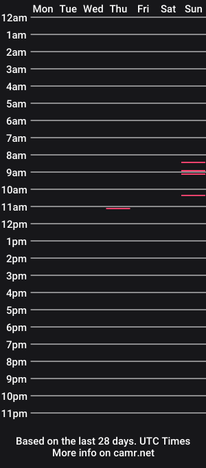 cam show schedule of nikkirizzi