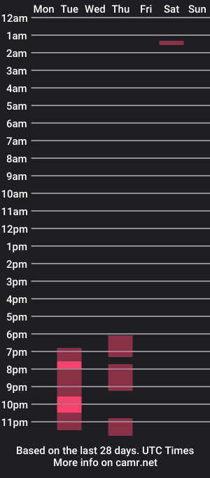 cam show schedule of no_wasabi