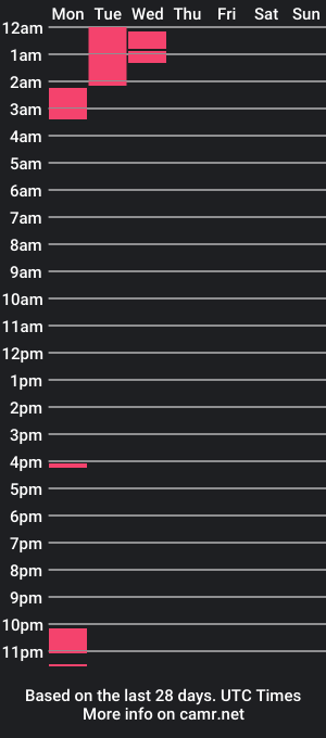 cam show schedule of notsimplyboy