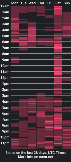 cam show schedule of ohmybigchapel