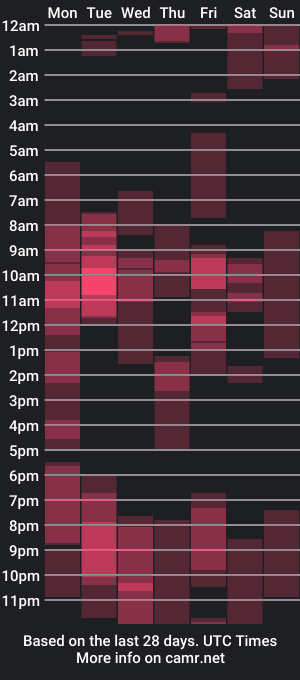 cam show schedule of pm_13tokens