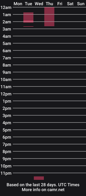 cam show schedule of raeabbett