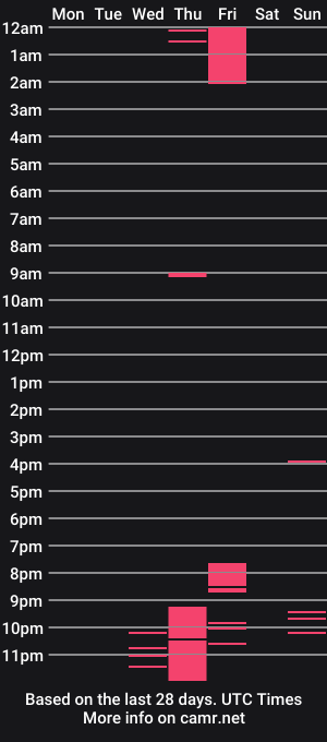 cam show schedule of ray_fostter