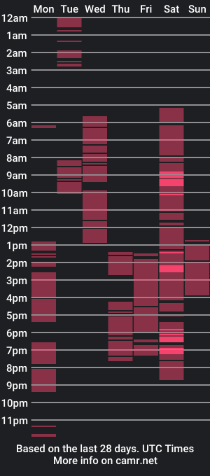 cam show schedule of raysheelbigcock