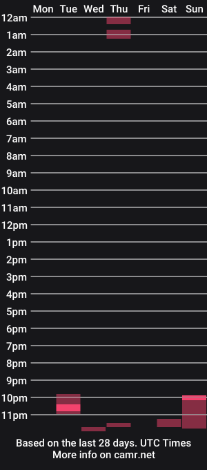 cam show schedule of risquetim