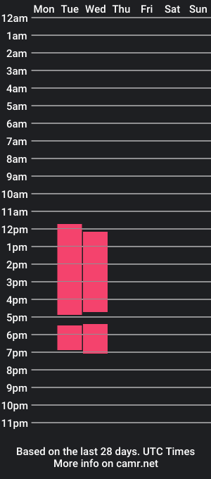 cam show schedule of rj0408