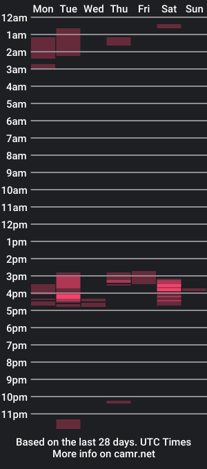 cam show schedule of rk504