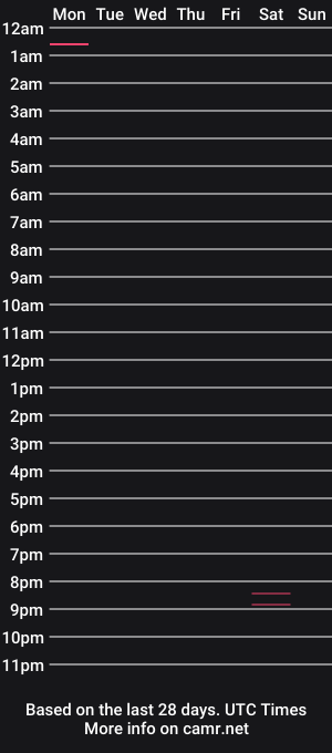 cam show schedule of rocksolideight