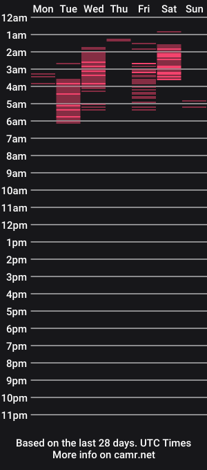 cam show schedule of rubytwiig