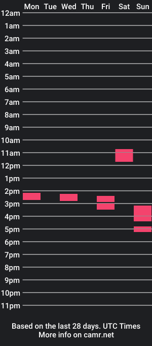 cam show schedule of runningpaul