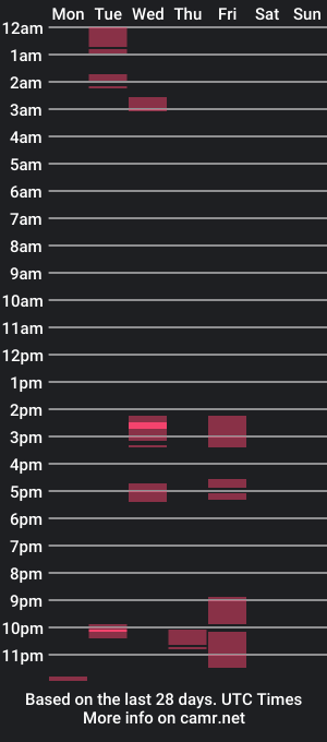 cam show schedule of ryan_ryderr